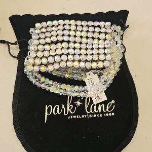 Park Lane Silver Rhinestone Stretch Bracelet